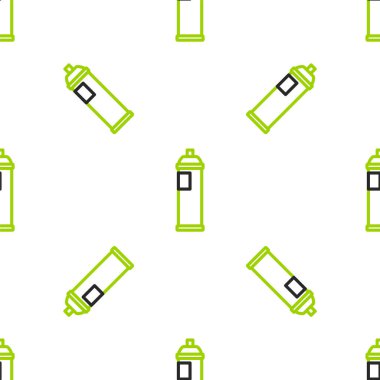 Çizgi boya spreyi ikonu beyaz arkaplanda izole edilmiş pürüzsüz desen. Vektör