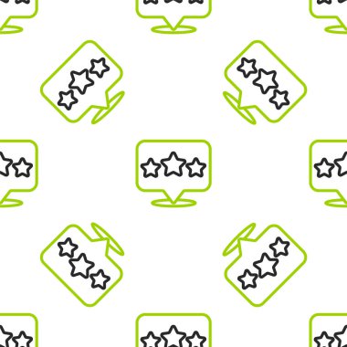 Beşinci hat, müşteri ürün değerlendirme simgesi beyaz arka planda izole edilmiş kusursuz desen. Favori, en iyi derecelendirme, ödül sembolü. Vektör