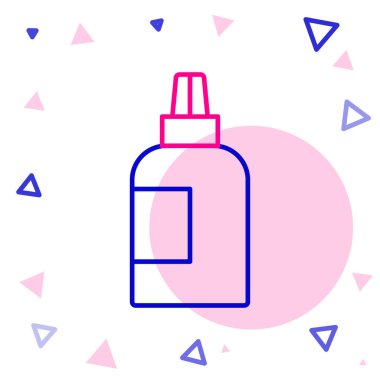 Çizgi boyası, guaj, kavanoz, beyaz arka planda izole edilmiş boya ikonu. Renkli taslak konsepti. Vektör