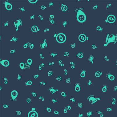 Pusula, kişi ile konum, rota konumu ve helikopter ayarlayın. Vektör