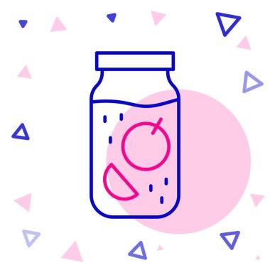 Jam Jam çizgi simgesi beyaz arkaplanda izole edildi. Renkli taslak konsepti. Vektör