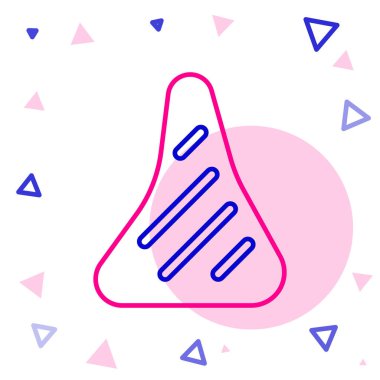 Hat biftek ikonu beyaz arka planda izole edildi. Renkli taslak konsepti. Vektör