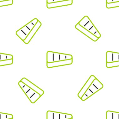 Line Biftek ikonu beyaz arka planda izole edilmiş pürüzsüz desen. Vektör