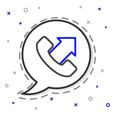 Hat Telefonu, beyaz arkaplanda 24 saatlik destek ikonu izole edildi. Tüm gün müşteri destek merkezi. Tam zamanlı çağrı servisi. Renkli taslak konsepti. Vektör