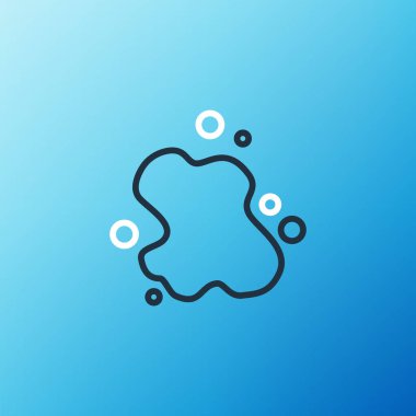 Hat suyu sızıntısı ikonu mavi arkaplanda izole edildi. Renkli taslak konsepti. Vektör