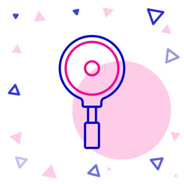 Hattı Kızartma simgesi beyaz arkaplanda izole edildi. Kızartma veya kızartma gıda sembolü. Renkli taslak konsepti. Vektör