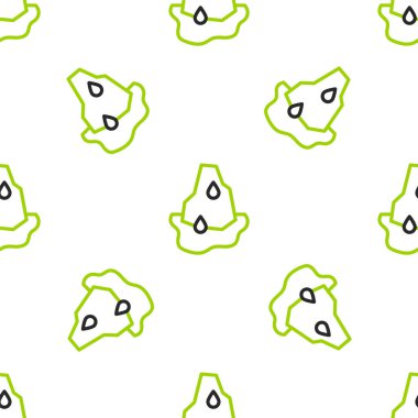 Çizgi buzulunun erime simgesi beyaz zeminde izole edilmiş pürüzsüz desen. Vektör