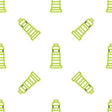 Line Lighthouse simgesi beyaz arka planda kusursuz desen izole etti. Vektör