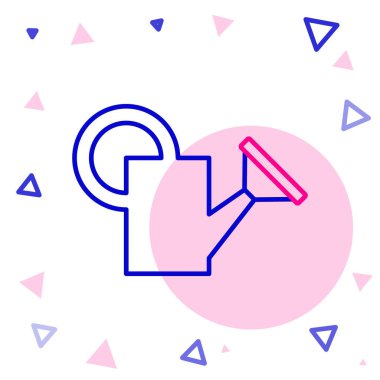 Çizgi Sulama kutusu simgesi beyaz arkaplanda izole edildi. Sulama sembolü. Renkli taslak konsepti. Vektör