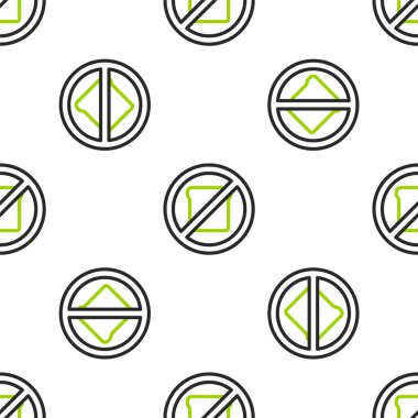 Glütensiz çizgi buğday ikonu beyaz arka planda izole edilmiş pürüzsüz desen. Buğday işareti yok. Yiyecek hoşgörüsüzlüğü sembolleri. Vektör