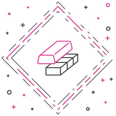 Hat Gold para değişimi simgesi beyaz arkaplanda izole edildi. Para değiştirici. Renkli taslak konsepti. Vektör