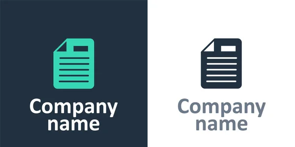 Logotipo Ícone Documento Arquivo Isolado Fundo Branco Ícone Lista Verificação —  Vetores de Stock