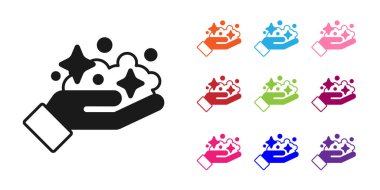 Siyah altın madeni simgesi beyaz arkaplanda izole edilmiş. Simgeleri renklendirin. Vektör