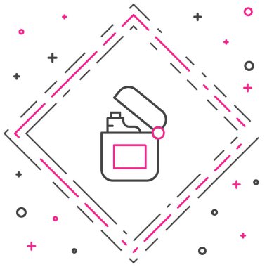 Çizgi Işığı simgesi beyaz arkaplanda izole edildi. Renkli taslak konsepti. Vektör