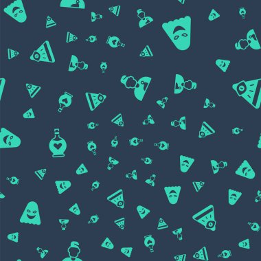 Büyücü Büyücü, Hayalet, Aşk iksiri şişesi ve Masonlar 'ı kusursuz kalıba sokun. Vektör