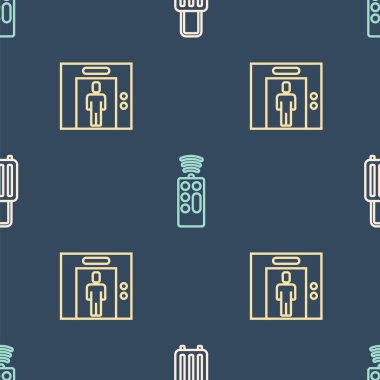 Satır Bavulu, Kaldırma ve Uzaktan Kumanda 'yı kusursuz desen üzerine ayarla. Vektör