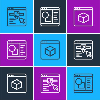 Satır 3D yazıcı ayarı ve yazılım simgesi ayarla. Vektör