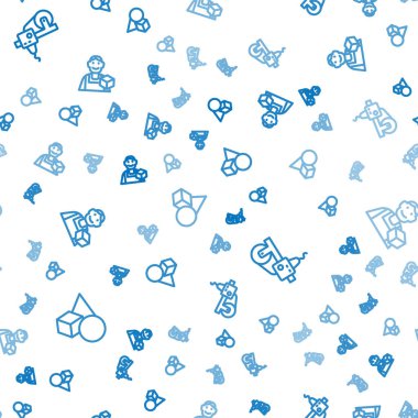 Basit geometrik şekilleri, 3D yazıcıyı ve grafik tasarımcısını kusursuz desen üzerine ayarla. Vektör