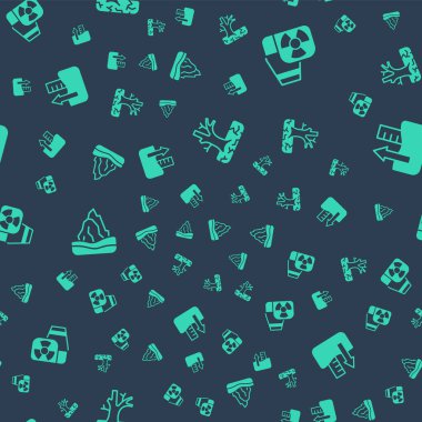 Solmuş ağacı, nükleer santrali, Iceberg ve Rise 'ı su seviyesine ayarlayın. Vektör