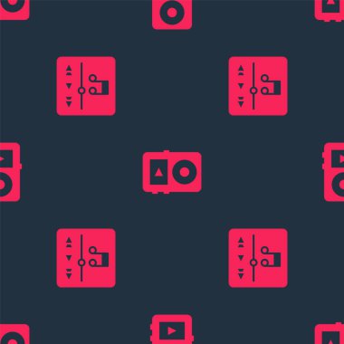 Müzik çaları ve kusursuz şablona ayarlayın. Vektör