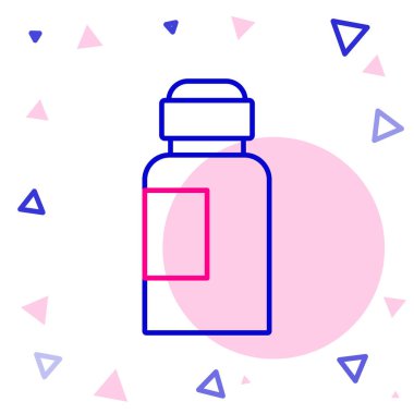 Çizgi boyası, guaj, kavanoz, beyaz arka planda izole edilmiş boya ikonu. Renkli taslak konsepti. Vektör.