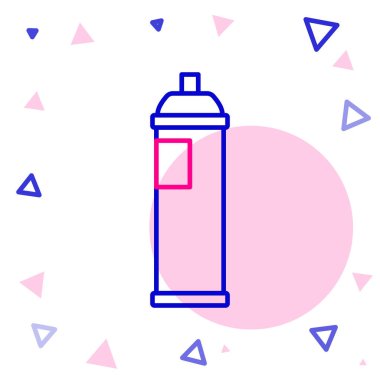 Beyaz arkaplanda çizgi boyası ikonu izole edildi. Renkli taslak konsepti. Vektör.