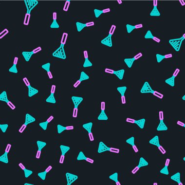 Line Barbekü spatula simgesi siyah arkaplanda izole edilmiş. Mutfak spatula ikonu. Barbekü spatula işareti. Barbekü ve ızgara aleti. Vektör.