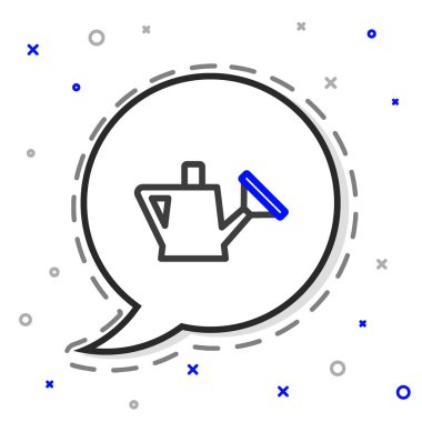 Çizgi Sulama kutusu simgesi beyaz arkaplanda izole edildi. Sulama sembolü. Renkli taslak konsepti. Vektör.