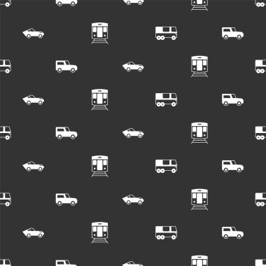 Otobüs, araba ve tren yolunu kusursuz bir şekilde ayarlayın. Vektör