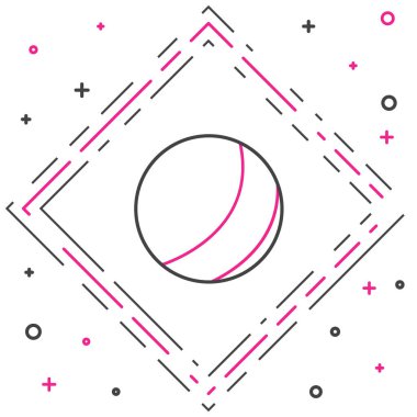 Line Beach top ikonu beyaz arkaplanda izole edildi. Çocuk oyuncağı. Renkli taslak konsepti. Vektör