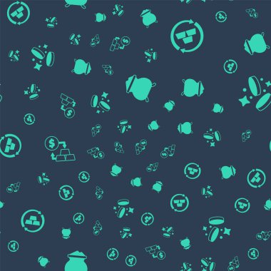 Erimiş altınlar dökülüyor, altın bozduruluyor ve bozuk paralar pürüzsüz bir kalıba dökülüyor. Vektör