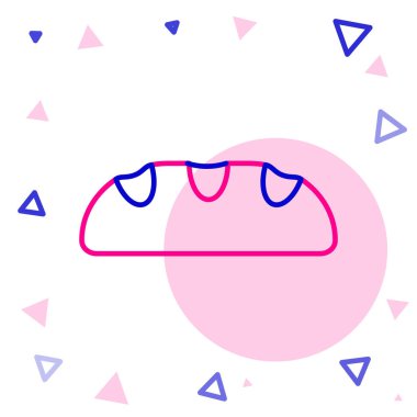 Ekmek çubuğu simgesi beyaz arkaplanda izole edildi. Renkli taslak konsepti. Vektör