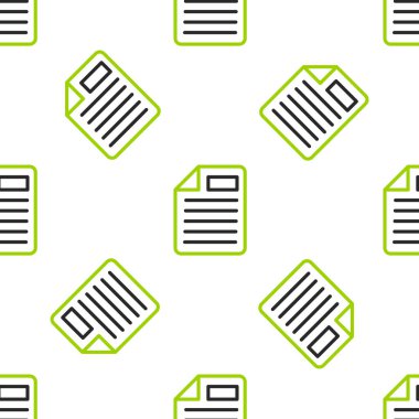 Satır Dosya simgesi beyaz arkaplanda izole edilmiş kusursuz desen. Kontrol listesi simgesi. İş konsepti. Vektör