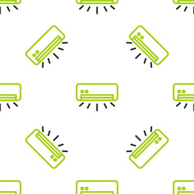 Hat klima simgesi beyaz arka planda izole edilmiş pürüzsüz desen. Sistemin havalandırmasını böl. Soğuk ve soğuk iklim kontrol sistemi. Vektör