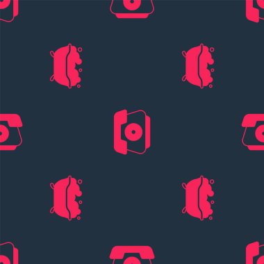 Küvet ve telefon ahizesini pürüzsüz bir şablona ayarla. Vektör