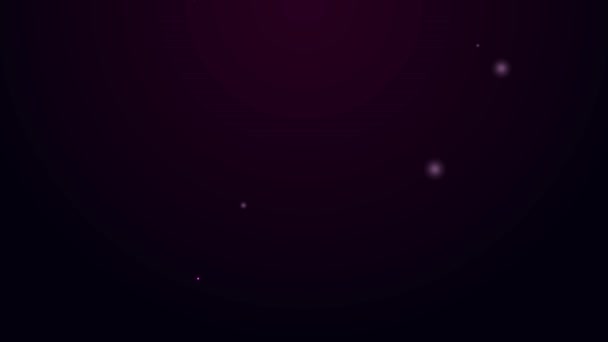 Linha de néon brilhante Ícone de esperma isolado no fundo preto. Animação gráfica em movimento de vídeo 4K — Vídeo de Stock