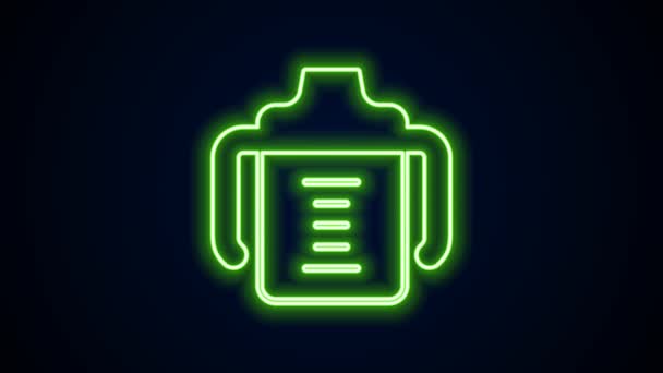 Leuchtende Neon-Linie Baby Flasche Symbol isoliert auf schwarzem Hintergrund. Fütterung Flaschensymbol. Milchflaschenschild. 4K Video Motion Grafik Animation — Stockvideo