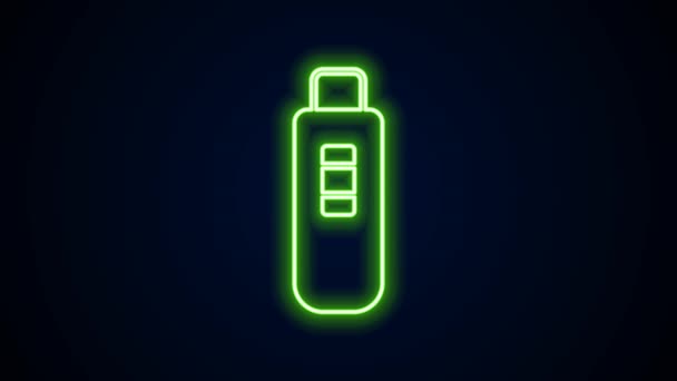 Glowing neon line Pregnancy test icon isolated on black background. 4K Video motion graphic animation — Stock Video