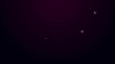 Parlayan neon hattı ilk yardım çantası simgesi siyah arkaplanda izole edildi. Haçlı sağlık kutusu. Acil durumlar için tıbbi ekipman. Sağlık sigortası konsepti. 4K Video hareketli grafik canlandırması