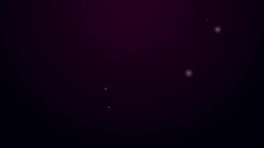 Parlayan neon hattı Akıllı TV simgesi siyah arkaplanda izole edildi. Televizyon tabelası. 4K Video hareketli grafik canlandırması