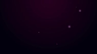 Parlayan neon hattı siyah arka planda izole edilmiş bebek tuvalet ikonu. Lazımlık. 4K Video hareketli grafik canlandırması