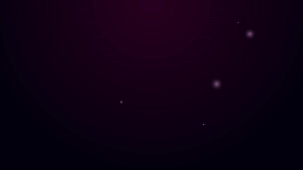 Zářící neonová čára Baby nočník ikona izolované na černém pozadí. Hrnec. Grafická animace pohybu videa 4K — Stock video