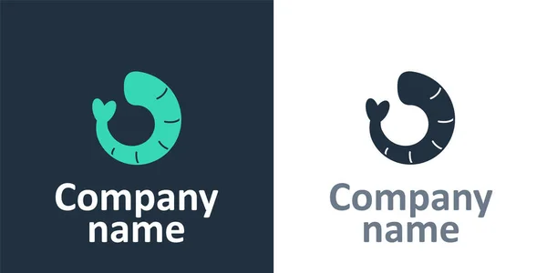 Logotype Garnalen icoon geïsoleerd op witte achtergrond. Logo ontwerp template element. Vector — Stockvector