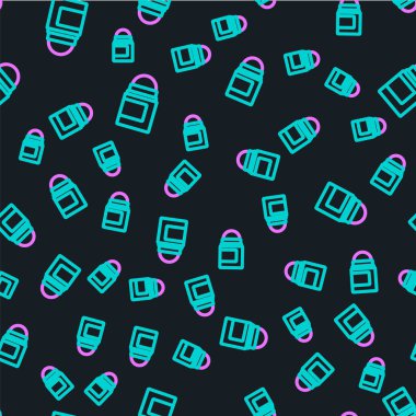 Terleme önleyici deodorant rulo simgesi siyah arkaplanda izole edilmiş. Vücut hijyeni için kozmetik. Vektör