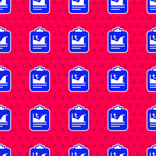 Blue Planet earth melting to global warming icon isolated seamless pattern on red background. Ecological problems and solutions - thermometer. Vector