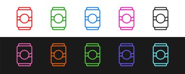 Çizgi bira simgesi siyah ve beyaz arkaplanda izole edilebilir. Vektör