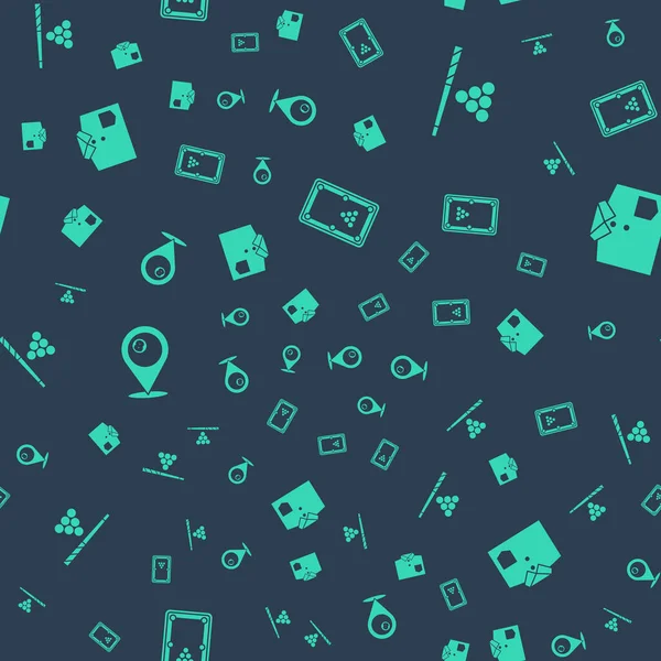 Bilardo masasını, ıstakayı ve topu, bilardo ve bowling tişörtünün olduğu yeri kusursuz bir şekilde ayarla. Vektör