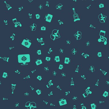 Kalp atışlarını, koltuk değneklerini ve koltuk değneklerini ayarlayın. Vektör