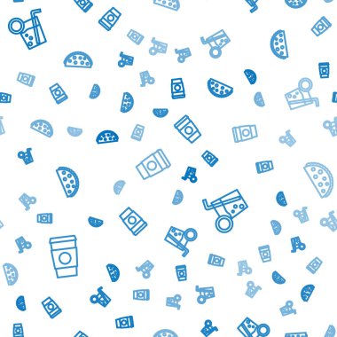 Kahve fincanını paket yap, Kokteyl ve Taco ve tortilla. Vektör