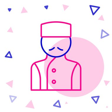 Concierge simgesi beyaz arkaplanda izole edildi. Renkli taslak konsepti. Vektör